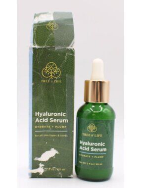 NEW Tree Of Life Hyaluronic Acid Serum 2 floz Hydrate & Plump For All Skin Types